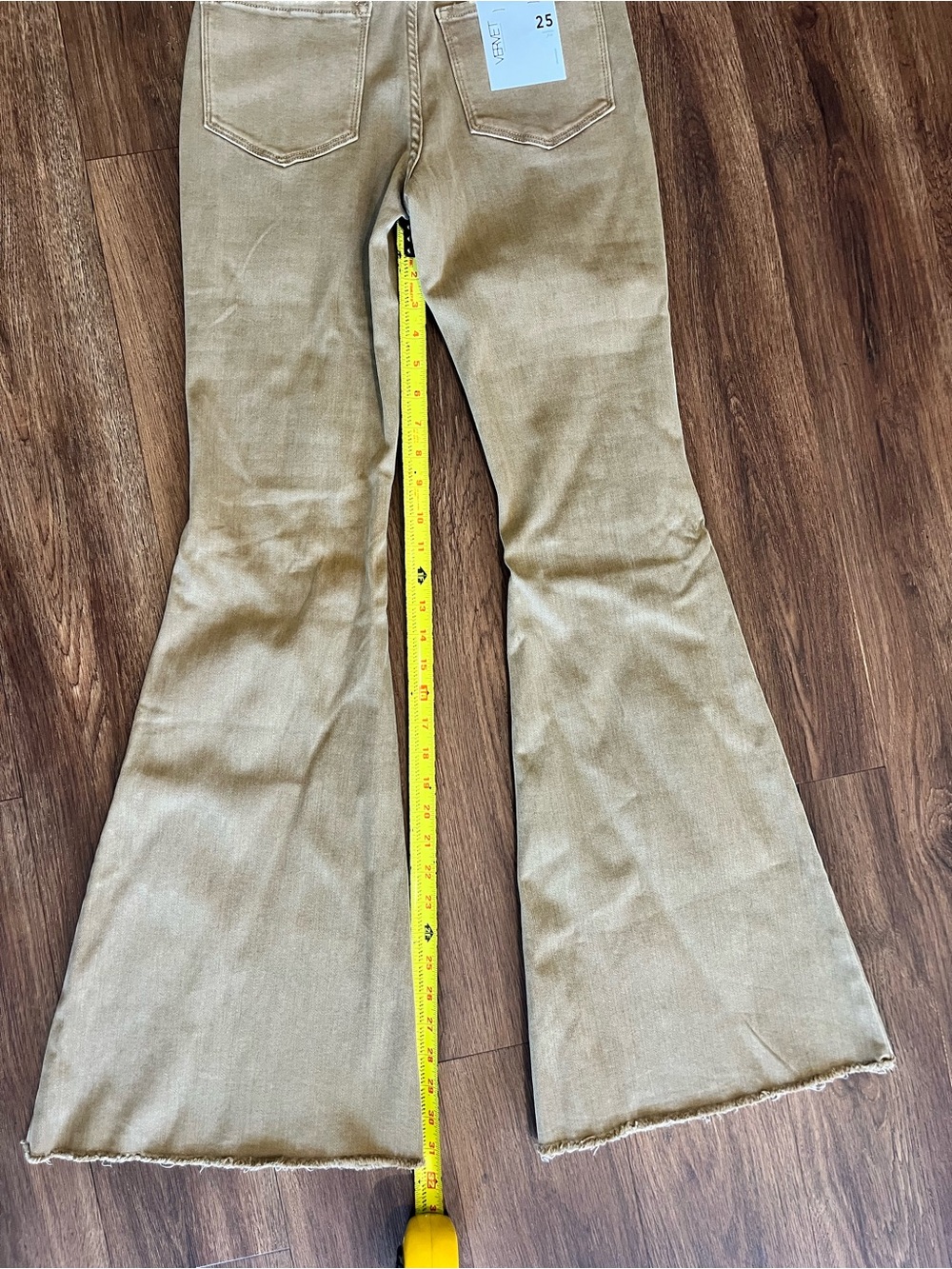 Bella High-Rise Tan Flare Jeans - Picture 5 of 8